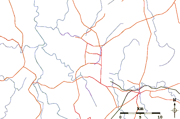 Roads and rivers around Black Mountain (ACT)