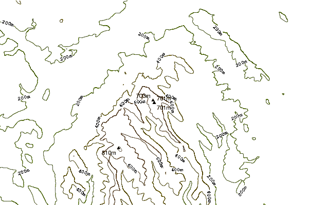 Mountain peaks around Black Mountain South Top