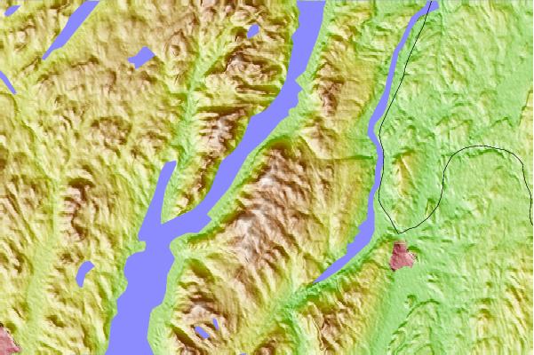 Surf breaks located close to Black Mountain (Washington County, New York)