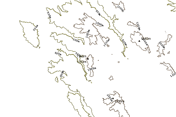 Mountain peaks around Black Mountain (Milpitas)