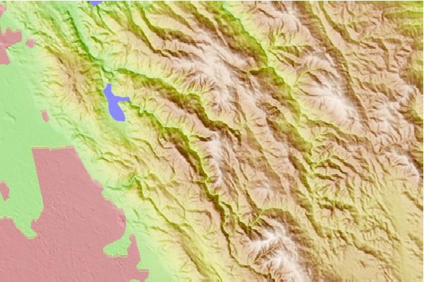 Surf breaks located close to Black Mountain (Milpitas)