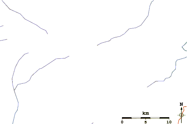 Roads and rivers around Black Tooth Mountain