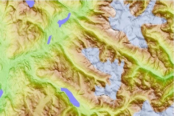 Surf breaks located close to Blackcomb Peak