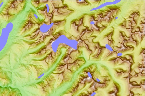 Surf breaks located close to Blackfoot Mountain