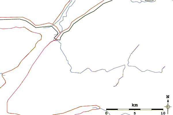 Roads and rivers around Blackhope Scar