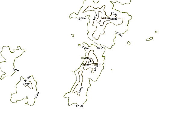 Mountain peaks around Blackstairs Mountain