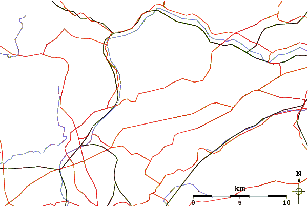 Roads and rivers around Blackstone Edge