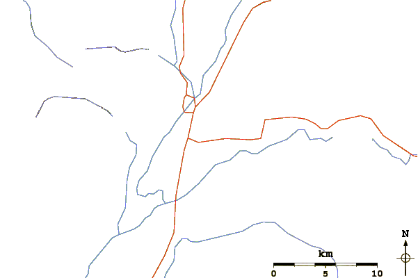 Roads and rivers around Blacktail Butte