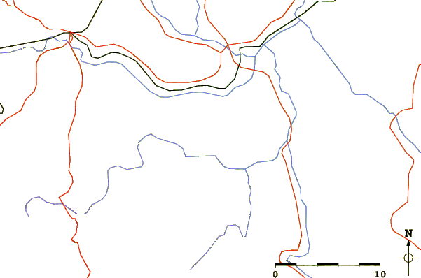 Roads and rivers around Blagaja