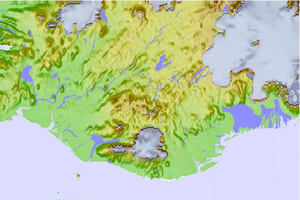 Surf breaks located close to Bláhnjúkur