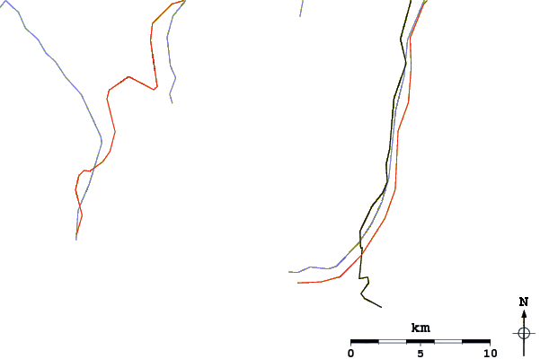 Roads and rivers around Blanc De Moming