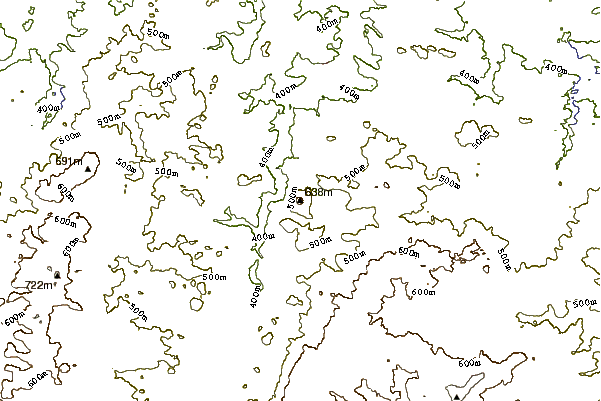 Mountain peaks around Blaník