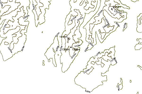 Mountain peaks around Blanshard Peak