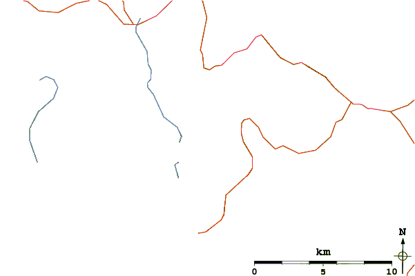 Roads and rivers around Blaven