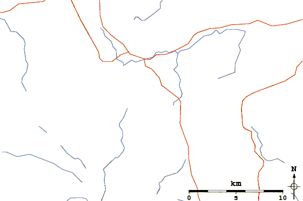 Roads and rivers around Bleaberry Fell