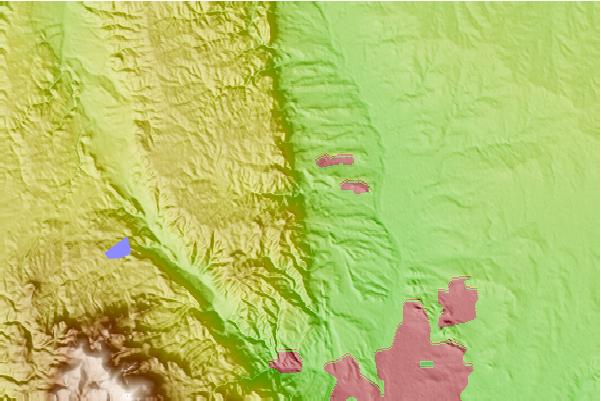 Surf breaks located close to Blodgett Peak