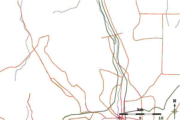 Roads and rivers around Blodgett Peak