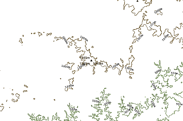 Mountain peaks around Blood Mountain