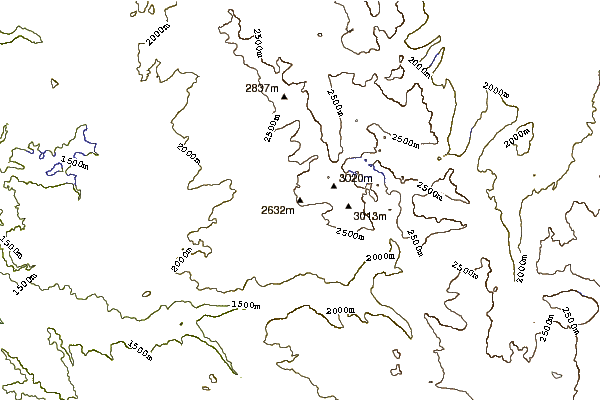 Mountain peaks around Blue Mountain (California)