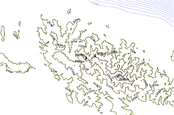 Mountain peaks around Blue Mountains