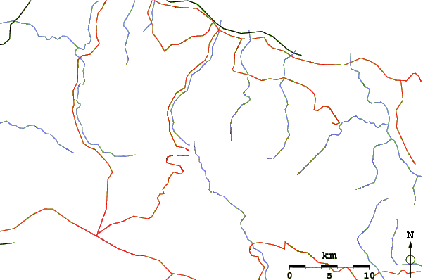 Roads and rivers around Blue Mountains