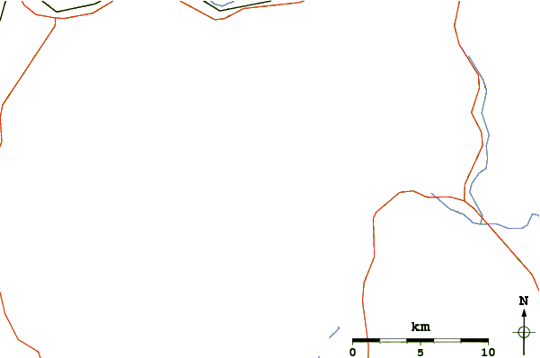 Roads and rivers around Blueberry Mountain (Oxford County, Maine)