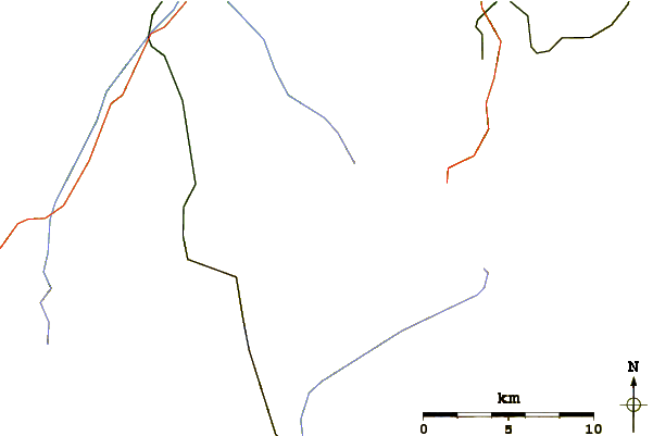 Roads and rivers around Blüemlisalp