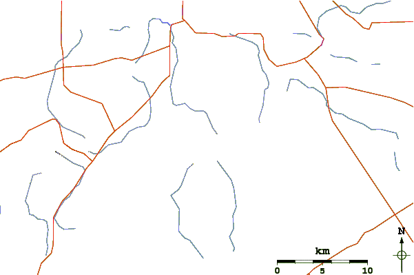 Roads and rivers around Bluff Knoll