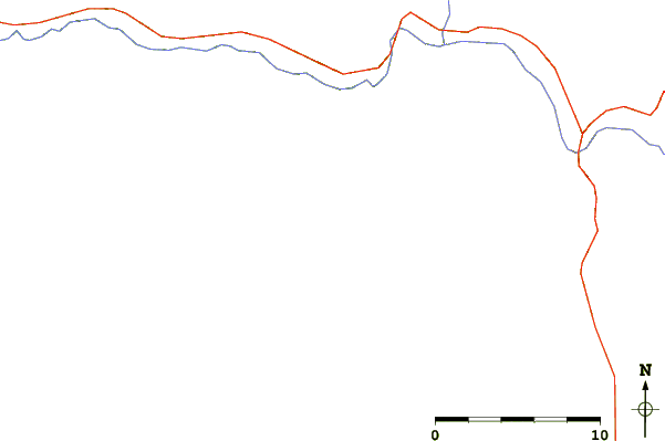 Roads and rivers around Boardman Peak