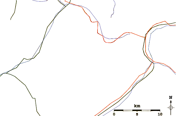 Roads and rivers around Bocktenhorn