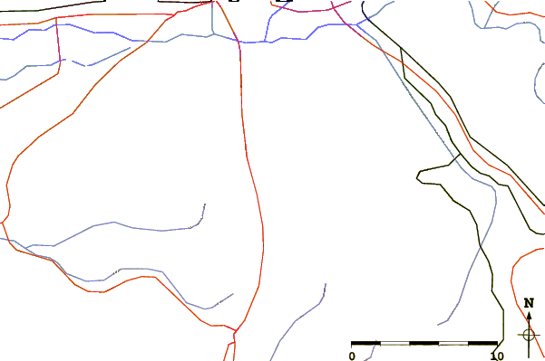 Roads and rivers around Bogd Khan Mountain