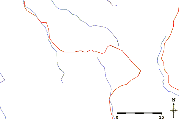 Roads and rivers around Bohemia Mountain