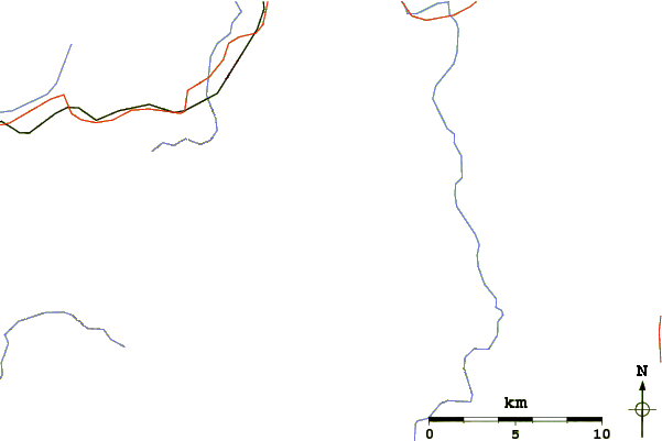 Roads and rivers around Boistfort Peak