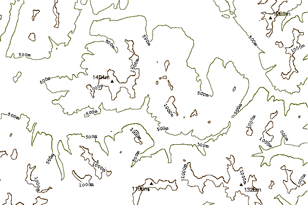 Mountain peaks around Bolshe-bannaya