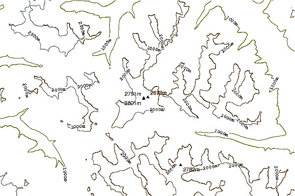 Mountain peaks around Bonanza Peak