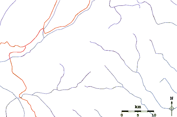 Roads and rivers around Bonpland