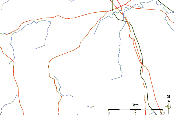 Roads and rivers around Bonscale Pike