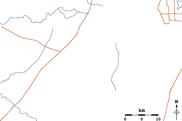 Roads and rivers around Bora-bericcio Complex