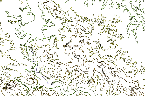 Mountain peaks around Boranja