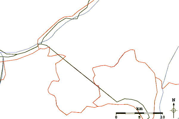 Roads and rivers around Bortelhorn