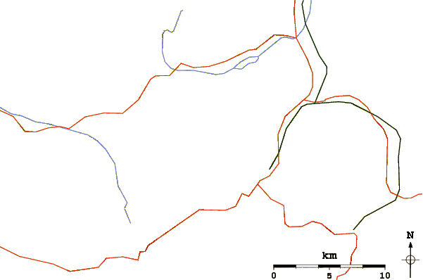 Roads and rivers around Bös Fulen