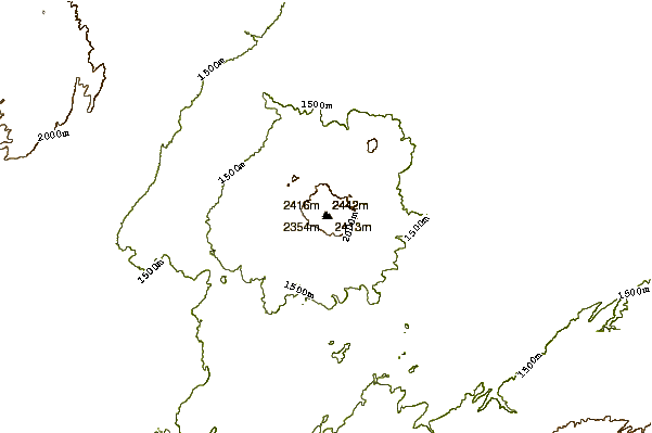 Mountain peaks around Boset-bericha