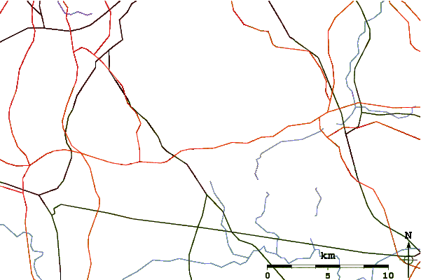 Roads and rivers around Botley Hill