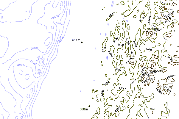 Mountain peaks around Botnkrona