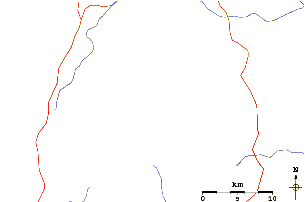 Roads and rivers around Boulder Mountain (Utah)