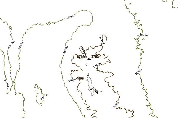 Mountain peaks around Boundary Peak