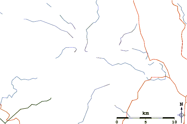 Roads and rivers around Bowfell