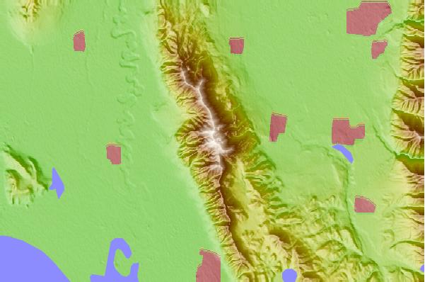 Surf breaks located close to Box Elder Peak