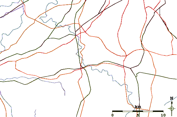 Roads and rivers around Box Hill, Surrey