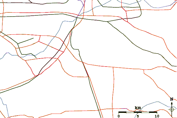 Roads and rivers around Box Springs Mountain